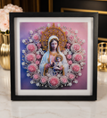 Handgefertigtes Perlenbild „Madonna mit Kind“